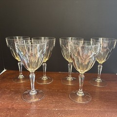 Sert of 6 Cris D’arques Durand Crystal WASHINGTON Water Goblets 7 1/4″ EXCELLENT