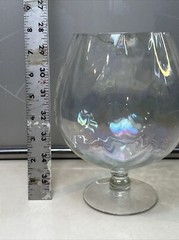 West Virginia Glass Company loop optic iridescent brandy/scotch decanter snifter