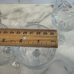 Zawiercie Hand Cut 24% Lead Crystal Wine Glasses – Poland Set of 4 – Starburst
