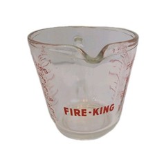 Fire King 2 Cup/1 Pint  Measuring Cup Red Lettering~~No. 498