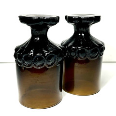 Tiffin Franciscan Madeira Smoke Brown Footed Juice Wine Goblets Glasses Set of 2