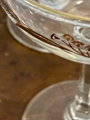 (4) Lifetime Homer Laughlin Prairie Gold Wheat – Crystal Sherbet Champagne Glass