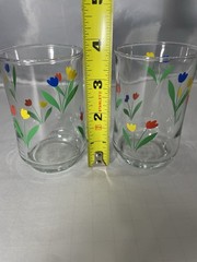 Vintage Libbey Tulip Design 3.75” Juice Glasses Set Of 2