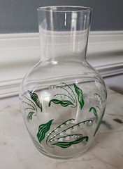 Vintage Libbey Lily of the Valley Glass Carafe Tumble Up Set Replacement 6″ HTF