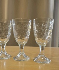 PRINCESS HOUSE FANTASIA Water Goblets Floral Poinsettia Set Of 4