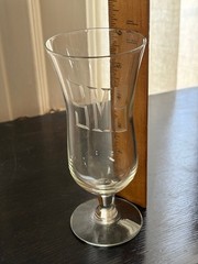 Vintage 8-Piece Parfait Stemware-Etched Monogram «SMS»-No Issues-Only $4 for 8
