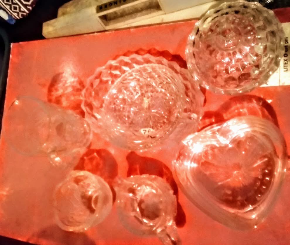 Clear Glass Assorted Drinkware Lot – Mixed Goblets, Cups & Small Glasses