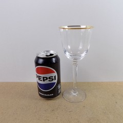 6 Lenox Crystal Classic Federal Gold 7.25″ Wine Glasses Goblets USA Vintage