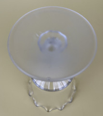 Vintage Duncan & Miller Spooner / Goblet ~ Scalloped Rim ~ 3 Faces Frosted Stem