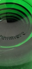 Luminarc France Floral Wine Glasses Goblets Green Beehive Stem Goldtone Trim (4)