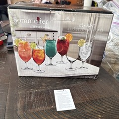 Waterford Crystal Sommelier Oversized Goblet Set of 6 New in Box Beverage Glass