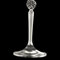 2 Mikasa Moonlight Frost Crystal Wine Goblets Glasses Long Frosted Stem Bubbles