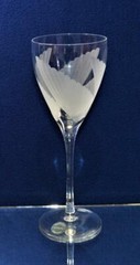 New LENOX Crystal Made USA Frosted Glass FANLIGHT Pattern 8 5/8″h Water Goblet