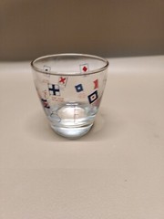 Esso Nautical Flag Double Old Fashioned Rock Glass ~ Vintage Libbey