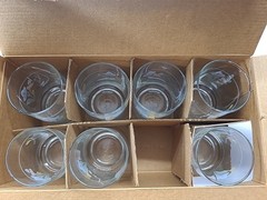 Set of 7 Vintage Corelle 7.5 oz Glassware Tumblers Friendship Pattern 1996