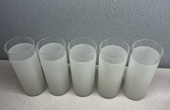 Libbey Frosted White Tumblers Mad Men Cocktails Tom Collins Highball set of 10