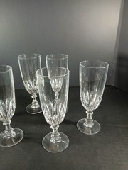 TIFFIN FRANCISCAN Carlyle ? Cut Crystal, 6in Wine Goblets Set 6 PERFECT