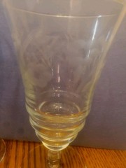 Vintage HEISEY Flower Etched 6.5 in. Clear Water Glasses – 2