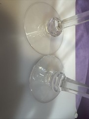 Crystal Glass Set Of 2 Tall 8”