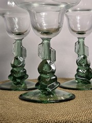 Cristal D’Arques Siesta Margarita Glasses Set 4 Cactus Stem Vintage Barware