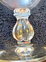 Set of 4 MCM Libbey Stemmed Lily of the Valley 5 in. Silver Rimmed Water Glasses