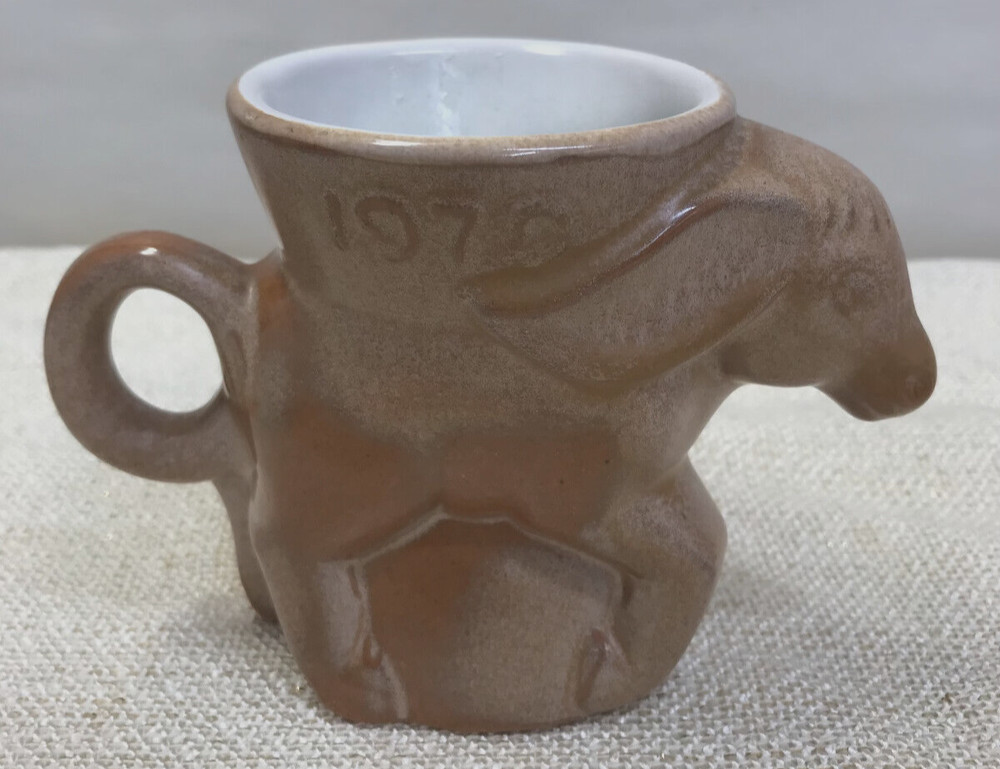 Vintage Frankoma 1979 Democrat Donkey Ceramic Coffee Cup