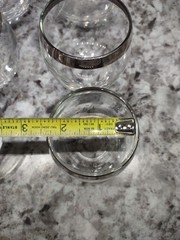 VTG 3 Pairs Silver Tone Rim Roly Poly Punch Glasses Dorothy Thorpe Mad Men