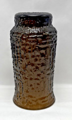 Vintage Smoke Brown Bark Textured Juice Glasses Set of 4 MCM Flared Tumbler 5.5”