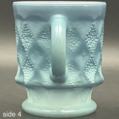 Fire King Blue White Ombre Kimberly Coffee Mug c1960s Made in USA 3.75″tall 8oz
