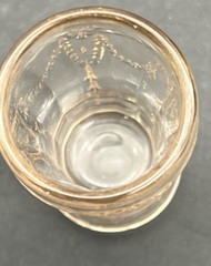 Pink Cameo Ballerina or Dancing Girl Depression Mini Glass Tumbler