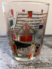 Culver Victorian Christmas scene rock glasses (2)