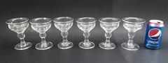 SET 6 COLONIAL WILLIAMSBURG Blenko Glass «BALUSTER» Sherbet Champagne 5″ Goblets