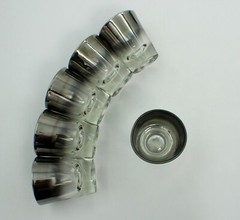 Silver Fade Single Shot Glasses Vintage MCM Set Of 6