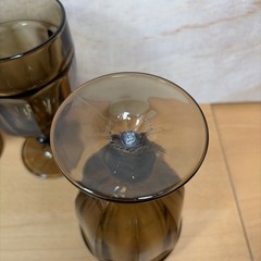 Vintage Libbey Duratuff Smokey Brown 7″ Iced Tea Goblets 14 oz – Set of 4 – USA