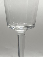2 Lenox Solitaire Platinum Trim Barclay Clear Crystal Wine Glasses Pair 6 1/2″