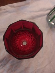 Rare Longchamp 25th Anniversary Crystal Ruby Glasses (x6)France 2003