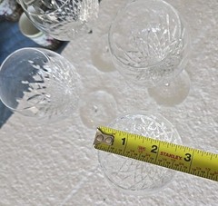 Set 4 Stuart Crystal MANHATTAN SHERRY Wine Goblet Glasses Signed Made in England