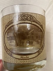 Vintage Courier and Ives Lowball Glasses/Barware