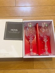 HOYA CRYSTAL Wine Glass 2pcs set 16x6cm/6.29×2.36″ #1 HOYA CRYSTAL HOYA CRYSTAL