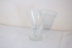 SWEDISH ASTRID STEMWARE CLEAR 5-LOBE STEM GLASS 5 1/4″h Water Goblets Set of 2
