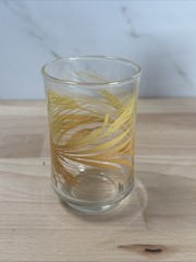 Vintage Libbey Golden Wheat Harvest Pattern Glass 3.5″ Tall