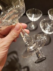 (6) Sherbet Champagne Glasses 4-1/2″ Crystal Van Dijck Royal Leerdam Netherlands