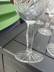 Vintage Camelia Wine Hock Wine Glasses Set Of 12 Etched
