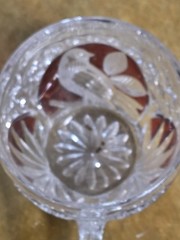 Hofbauer Red Byrde Bird Crystal Punch Cup Vintage