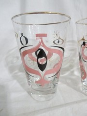 Set of 4 MCM Seville by Libby 12 oz Tumblers Atomic EUC