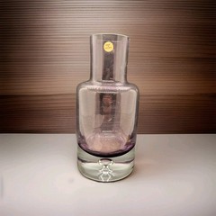KROSNO POLAND BUBBLE UP BEDSIDE CARAFE SERVER RARE in Amethyst PURPLE Glass