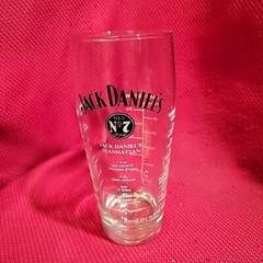 7″ JACK DANIELS Old No. 7 Mixing Glass whiskey recipe measure clear vtg drinking
