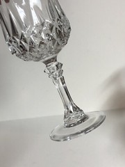 Cristal d’Arques Durand Longchamp Gold Rim Wine Glasses 6 oz- Set of 2