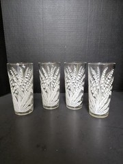 Vintage Lily of the Valley 6 3/8″ Highball Drinking Glasses 8 oz Set of 4 Thick