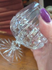 Pair Ceska Crystal Brandy Snifter Snifers Glass Set 2